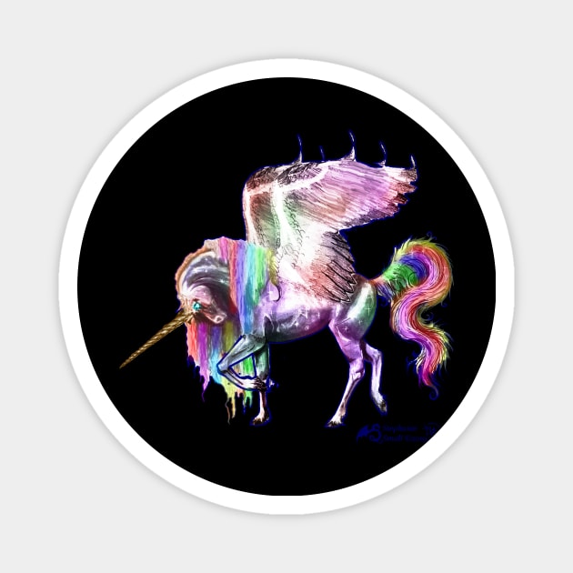 horse pony equine pegacorn pegasus Magnet by pegacorna